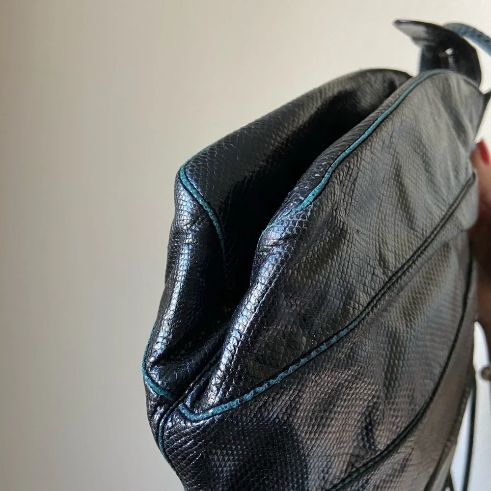Judith lieber snakeskin leather bag, 1980’s